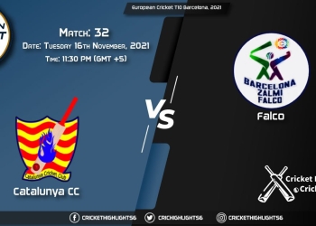 CTL vs FAL, Live Scorecard, Match 32, November 16th, 2021, Live Cricket Score, European Cricket T10 Barcelona, 2021