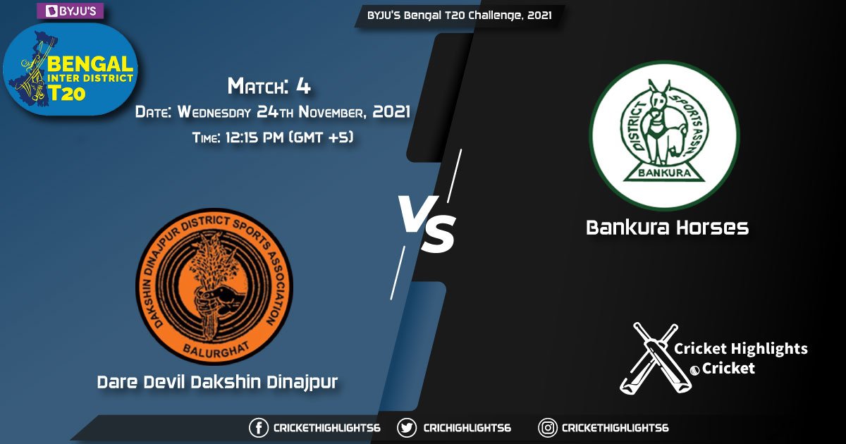 DAD vs BH, Live Scorecard, Match 4th, November 24, 2021, Live Cricket Score, BYJU'S Bengal T20 Challenge, 2021