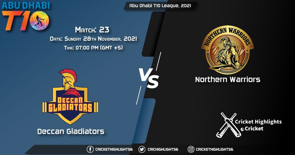 DG vs NW, Live Scorecard, Match 23, November 28, 2021, Live Cricket Score, Abu Dhabi T10 League, 2021