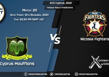 ECS Cyprus, 2021, Match 20 CYM vs NFCC Playing 11 & Today's Match Predictions