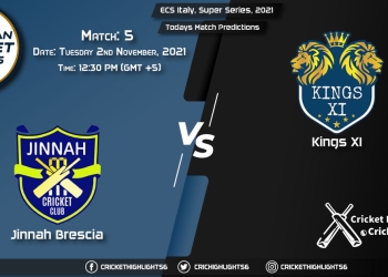 ECS Italy, Super Series, 2021, Match 5 JIB vs KIN XI, Playing 11 & Today's Match Predictions