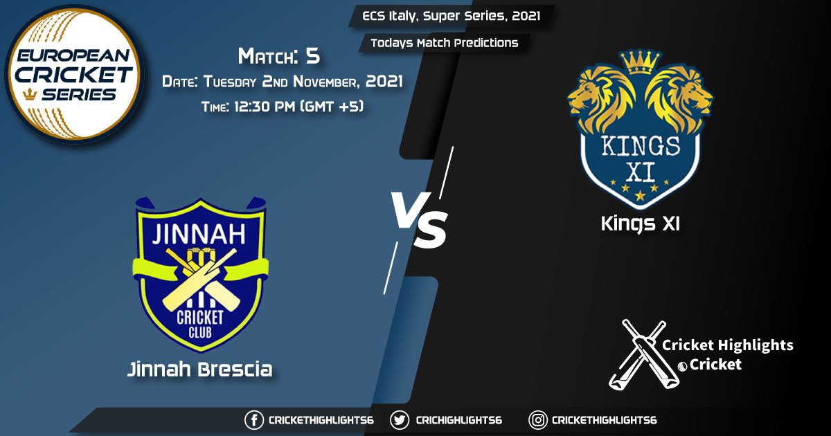 ECS Italy, Super Series, 2021, Match 5 JIB vs KIN XI, Playing 11 & Today's Match Predictions