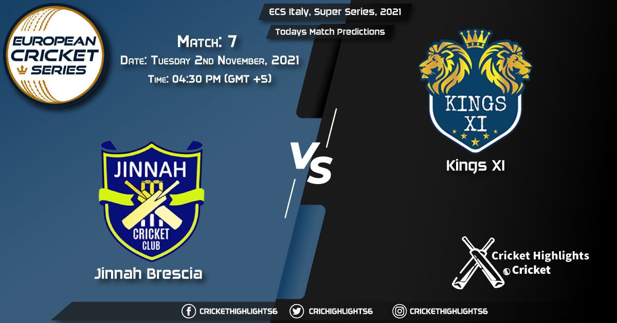 ECS Italy, Super Series, 2021, Match 7 JIB vs KIN XI, Playing 11 & Today's Match Predictions