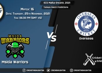 ECS Malta Encore, 2021, Match 16 MSW vs OVR, Playing 11 & Today's Match Predictions