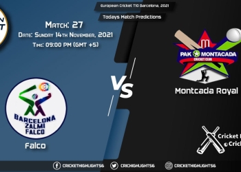 European Cricket T10 Barcelona, 2021, Match 27 FAL vs MR, Playing 11 & Today's Match Predictions
