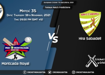 European Cricket T10 Barcelona, 2021, Match 35 MR vs HIS, Playing 11 & Today's Match Predictions