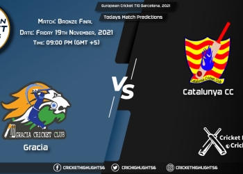 European Cricket T10 Barcelona, 2021, Match Bronze Final GRA vs CTL, Playing 11 & Today's Match Predictions