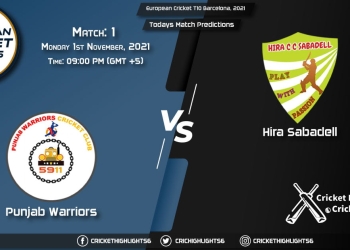 European cricket T10 Barcelona,2021, Match 1 PUW vs HIS, Playing 11 & amp; Today's Match Predictions