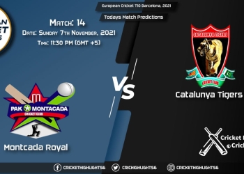 European cricket T10 Barcelona,2021, Match 14 MR vs CAT, Playing 11 & Today's Match Predictions