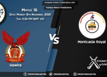 European cricket T10 Barcelona,2021, Match 16 HAW vs MR, Playing 11 & Today's Match Predictions