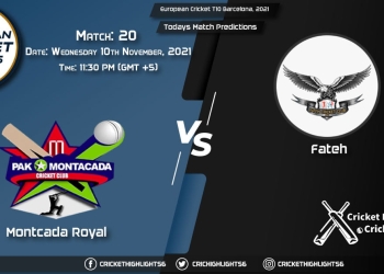 European cricket T10 Barcelona,2021, Match 20 MR vs FTH, Playing 11 & Today's Match Predictions