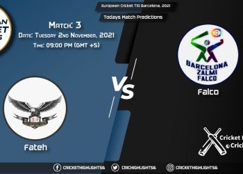 European cricket T10 Barcelona,2021, Match 3 FTH vs FAL, Playing 11 & Today's Match Predictions