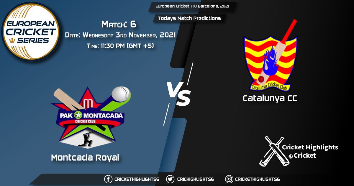 European cricket T10 Barcelona,2021, Match 6 MR vs CTL, Playing 11 & Today's Match Predictions