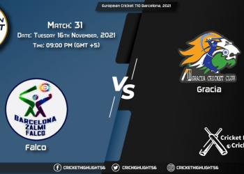 FAL vs GRA, Live Scorecard, Match 31st, November 16th, 2021, Live Cricket Score, European Cricket T10 Barcelona, 2021