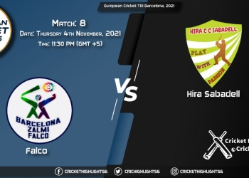 FAL vs HIS Live Score Match 8, Playing 11 Live Match Today, November 4, 2021, European Cricket T10 Barcelona, 2021
