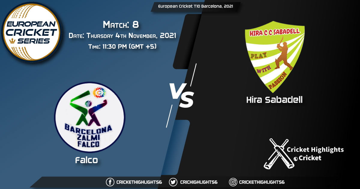 FAL vs HIS Live Score Match 8, Playing 11 Live Match Today, November 4, 2021, European Cricket T10 Barcelona, 2021