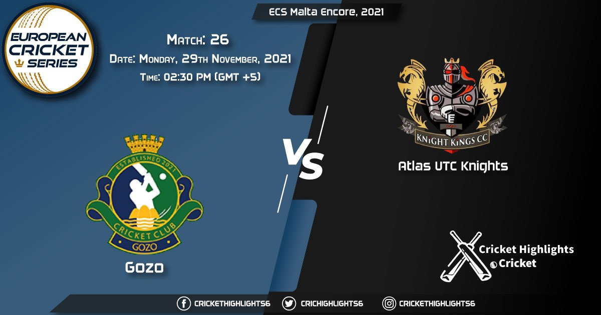 GOZ vs AUK, Live Scorecard, Match 26, November 29, 2021, Live Cricket Score, ECS Malta Encore, 2021