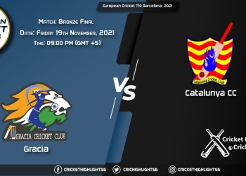 GRA vs CTL, Live Scorecard, Match Bronze Final, November 19, 2021, Live Cricket Score, European Cricket T10 Barcelona, 2021