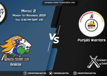 GRA vs PUW Live Score Match 2, Playing 11 Live Match Today, November 1, 2021, European Cricket T10 Barcelona, 2021