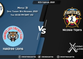 HAL vs NCT, Live Scorecard, Match 31, November 16th, 2021, Live Cricket Score, ECS Cyprus, 2021