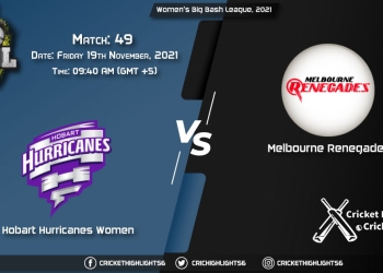 HB-W vs MR-W, Live Scorecard, Match 49, November 19, 2021, Live Cricket Score, Women's Big Bash League, 2021