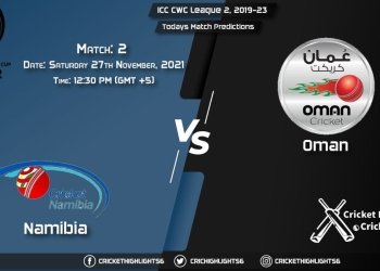 ICC CWC League 2, 2019-23, Match 2 NAM vs OMN, Playing 11 & Today's Match Predictions