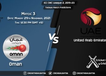 ICC CWC League 2, 2019-23, Match 3: OMN vs UAE, Playing 11 & Today's Match Predictions