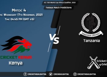 ICC T20 World Cup Africa Qualifier, 2021, Match 4 KEN vs TAN, Playing 11 & Today's Match Predictions
