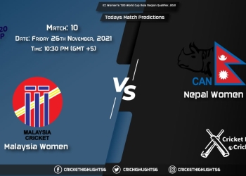 ICC Women's T20 World Cup Asia Region Qualifier, 2021, Match 10 MAL-W vs NEP-W, Playing 11 & Today's Match Predictions