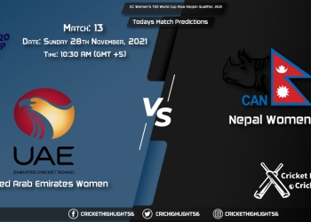 ICC Women's T20 World Cup Asia Region Qualifier, 2021, Match 13 UAE-W vs NP-W, Playing 11 & Today's Match Predictions