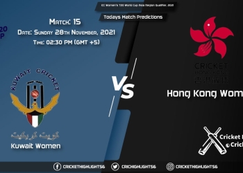 ICC Women's T20 World Cup Asia Region Qualifier, 2021, Match 15 KU-W vs HK-W, Playing 11 & Today's Match Predictions