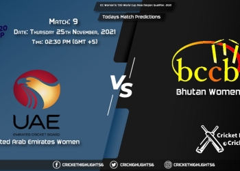 ICC Women's T20 World Cup Asia Region Qualifier, 2021, Match 9 UAE-W vs BHU-W, Playing 11 & Today's Match Predictions