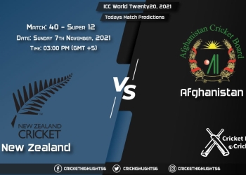 ICC World Twenty20, 2021, Super 12 - Match 40 NZ vs AFG, Playing 11 & Today's Match Predictions