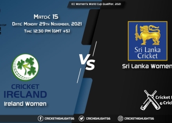IR-W vs SL-W, Live Scorecard, Match 15, November 29, 2021, Live Cricket Score, ICC Women's World Cup Qualifier, 2021