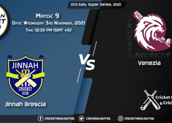 JIB vs VEN Live Score Match 9, Playing 11 Live Match Today, November 3, 2021, ECS Italy, Super Series, 2021