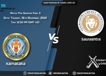 KAR vs SAU, Live Scorecard, Match Pre Quarter-final 3, November 16th, 2021, Live Cricket Score, Syed Mushtaq Ali Trophy, 2021-22