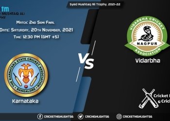 KAR vs VID, Live Scorecard, Match 2nd Semi-Final, November 20, 2021, Live Cricket Score, Syed Mushtaq Ali Trophy, 2021-22