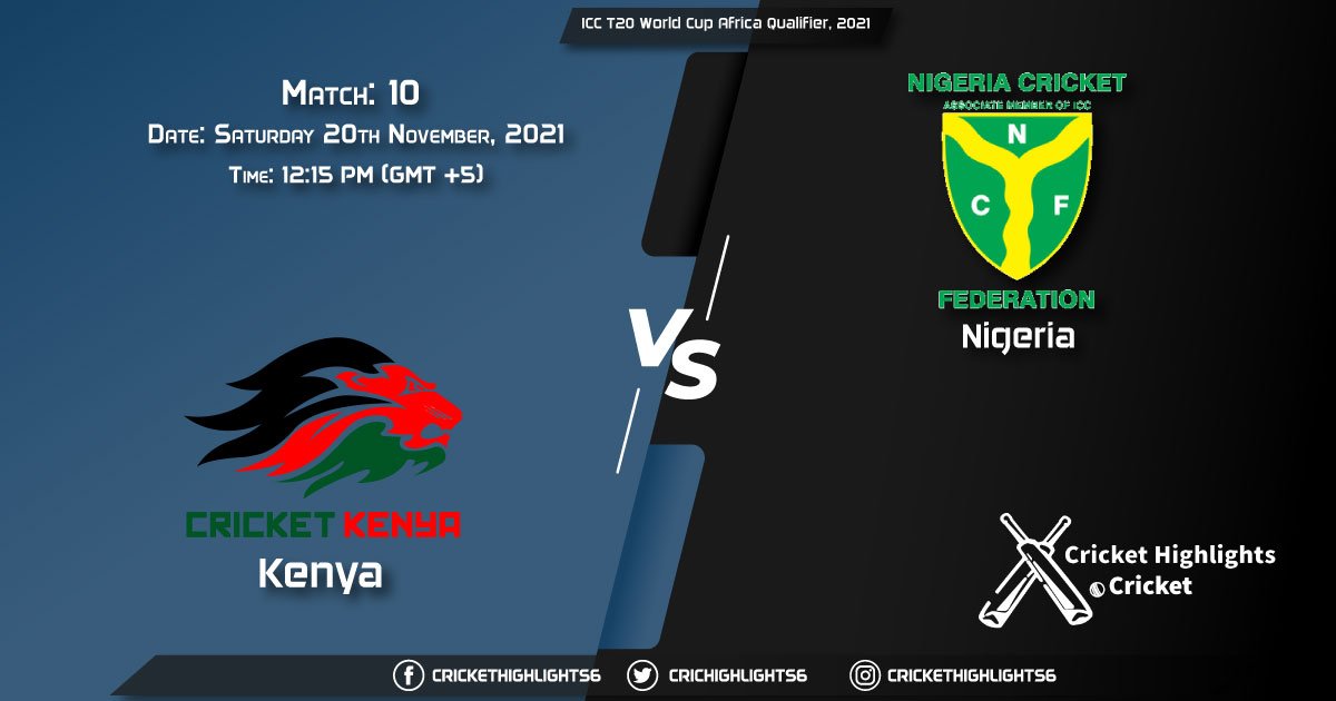 KEN vs NIG, Live Scorecard, Match 10, November 20, 2021, Live Cricket Score, ICC T20 World Cup Africa Qualifier, 2021
