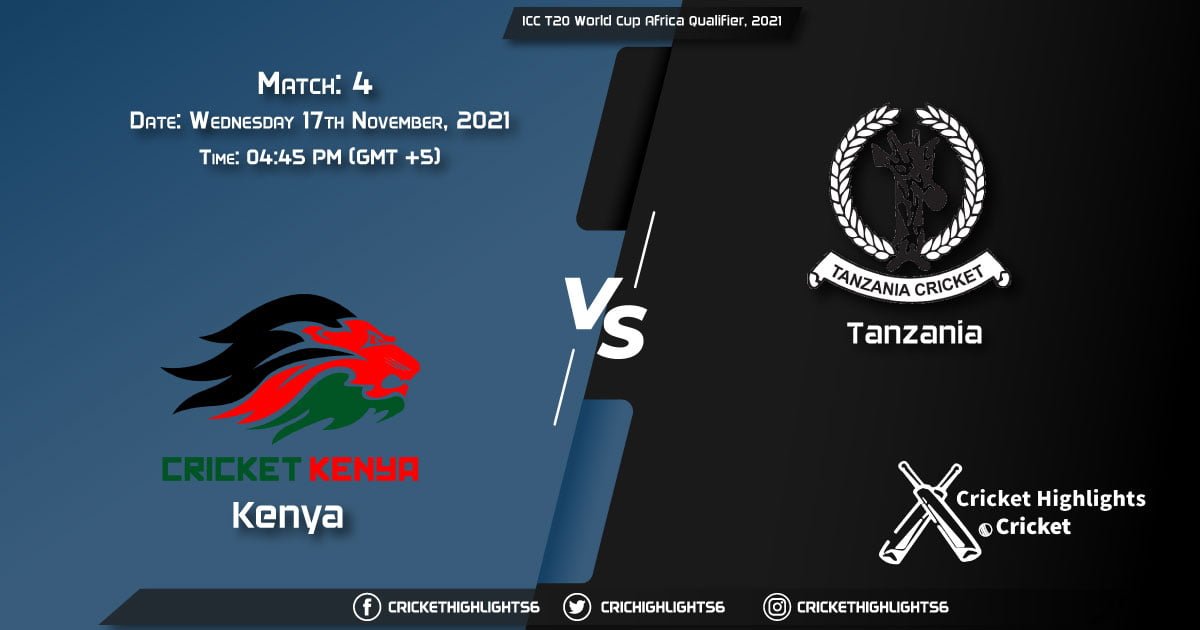 KEN vs TAN, Live Scorecard, Match 4, November 17, 2021, Live Cricket Score, ICC T20 World Cup Africa Qualifier, 2021