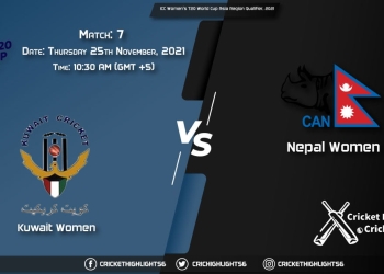 KWT-W vs NEP-W, Live Scorecard, Match 7, November 25, 2021, Live Cricket Score, ICC Women's T20 World Cup Asia Region Qualifier, 2021
