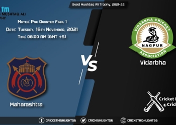 MAH vs VID, Live Scorecard, Match Pre Quarter-final 1, November 16th, 2021, Live Cricket Score, Syed Mushtaq Ali Trophy, 2021-22