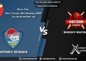 MCA T20 Super Series, 202021, Match Final NS vs WW, Playing 11 & Today's Match Predictions