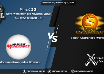 MR-W vs PS-W Live Score Match 30, Playing 11 Live Match Today, November 3, 2021, Women's Big Bash League, 2021