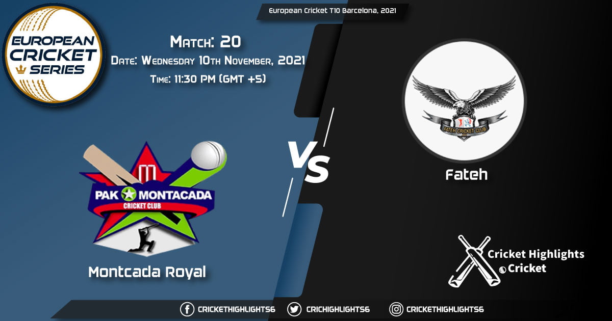 MR vs FTH Live Score Match 20 Playing 11 Live Match Today, November 10, 2021, European Cricket T10 Barcelona, 2021