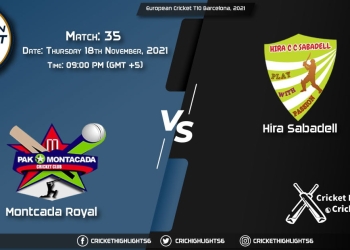 MR vs HIS, Live Scorecard, Match 35, November 18, 2021, Live Cricket Score, European Cricket T10 Barcelona, 2021