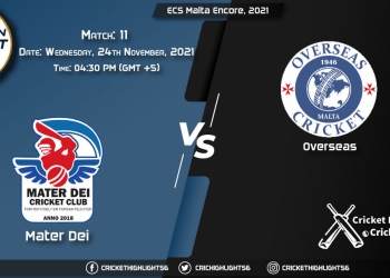 MTD vs OVR, Live Scorecard, Match 11, November 24, 2021, Live Cricket Score, ECS Malta Encore, 2021