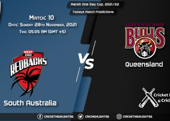 Marsh One Day Cup, 202122, Match 10 SAU vs QUN, Playing 11 & Today's Match Predictions