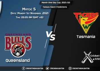 Marsh One Day Cup, 202122, Match 5 QUN vs TAS, Playing 11 & Today's Match Predictions