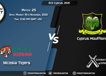NCT vs CYM, Live Scorecard, Match 25, November 15, 2021, Live Cricket Score, ECS Cyprus, 2021