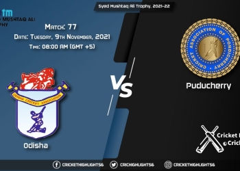 ODS vs PUD Live Score Match 77, Playing 11 Live Match Today, November 9, 2021, Syed Mushtaq Ali Trophy, 2021-22